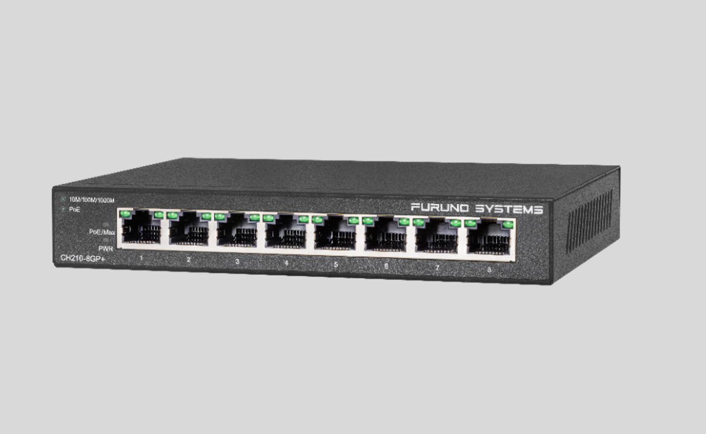 フルノシステムズ 、設定・管理不要のノンインテリジェントスイッチ PoE対応 「CH210-8GP+」 を2026年2月発売